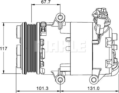 MAHLE ACP 1330 000P - Компресор, климатизация vvparts.bg