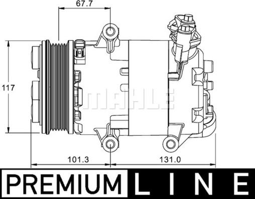 MAHLE ACP 1330 000P - Компресор, климатизация vvparts.bg