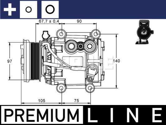 MAHLE ACP 848 000P - Компресор, климатизация vvparts.bg