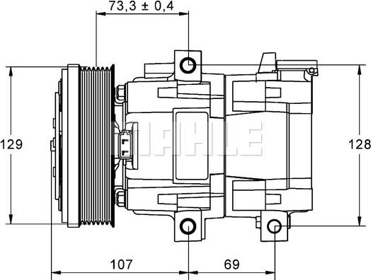 MAHLE ACP 855 000P - Компресор, климатизация vvparts.bg