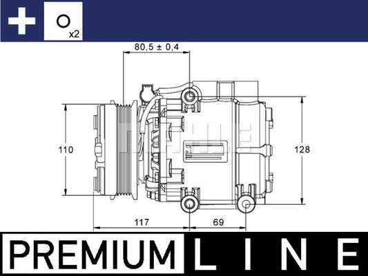 MAHLE ACP 858 000P - Компресор, климатизация vvparts.bg