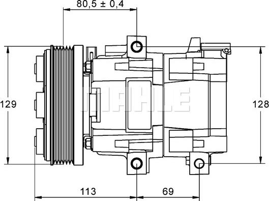 MAHLE ACP 88 000P - Компресор, климатизация vvparts.bg