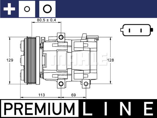 MAHLE ACP 88 000P - Компресор, климатизация vvparts.bg