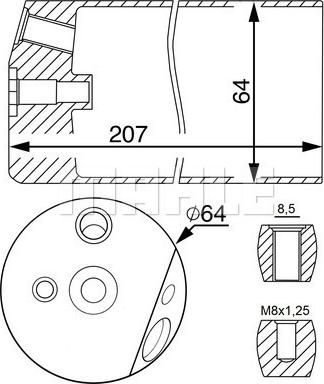 MAHLE AD 14 000S - Изсушител, климатизация vvparts.bg