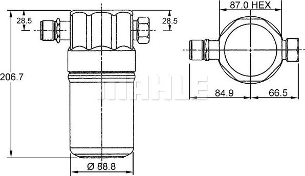 MAHLE AD 36 000S - Изсушител, климатизация vvparts.bg