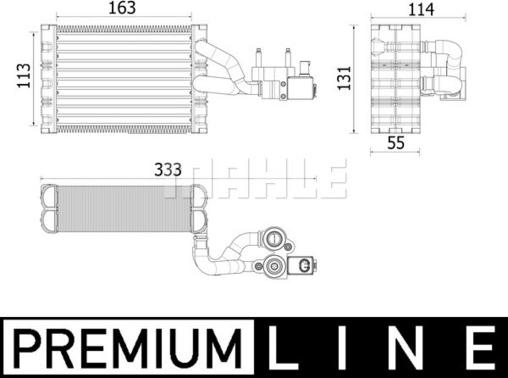 MAHLE AE 162 000P - Изпарител, климатична система vvparts.bg