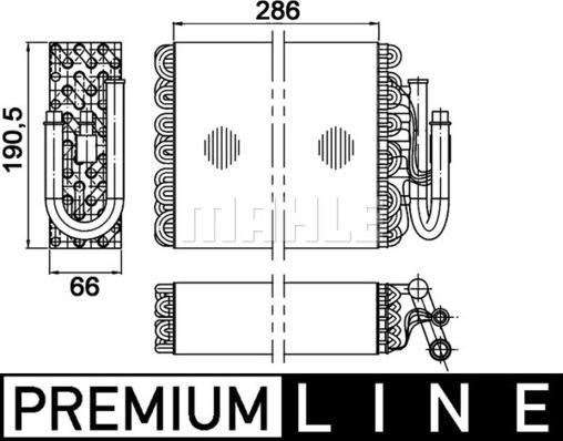 MAHLE AE 35 000P - Изпарител, климатична система vvparts.bg