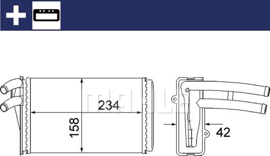 MAHLE AH 54 000S - Топлообменник, отопление на вътрешното пространство vvparts.bg