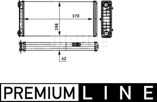 MAHLE AH 117 000P - Топлообменник, отопление на вътрешното пространство vvparts.bg