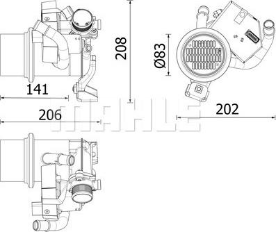 MAHLE CE 39 000P - Охладител, ЕГР система vvparts.bg