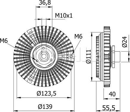 MAHLE CFC 46 000S - Съединител, вентилатор на радиатора vvparts.bg