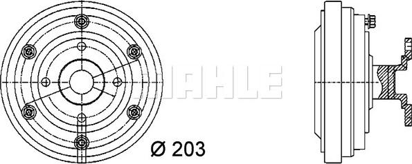 MAHLE CFC 32 000P - Съединител, вентилатор на радиатора vvparts.bg