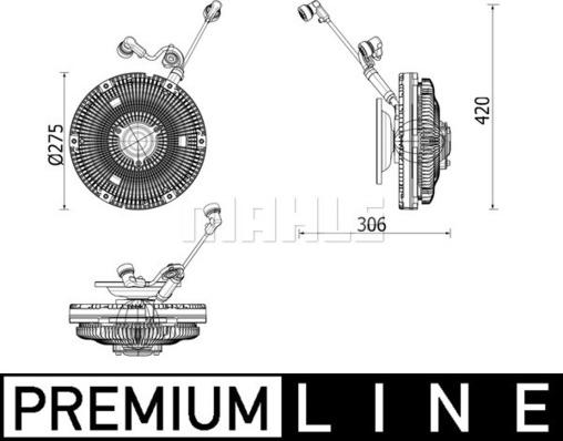 MAHLE CFC 259 000P - Съединител, вентилатор на радиатора vvparts.bg