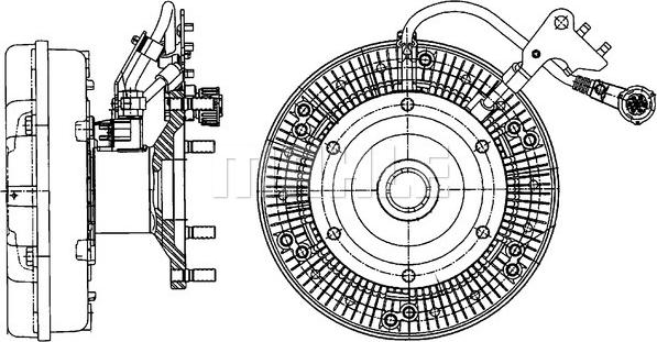 MAHLE CFC 207 000P - Съединител, вентилатор на радиатора vvparts.bg