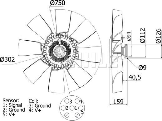 MAHLE CFF 457 000S - Вентилатор, охлаждане на двигателя vvparts.bg
