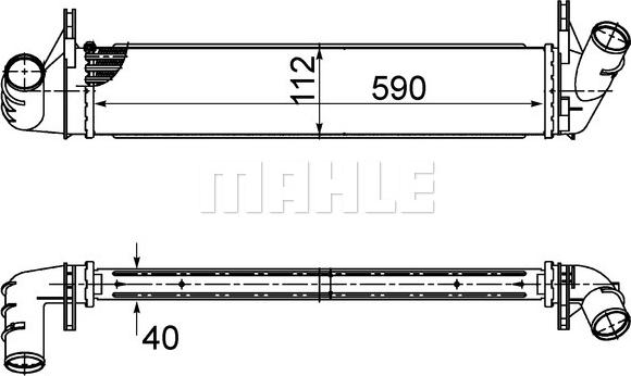 MAHLE CI 495 000S - Интеркулер (охладител за въздуха на турбината) vvparts.bg