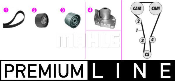 MAHLE CPK 131 000P - Водна помпа+ к-кт ангренажен ремък vvparts.bg