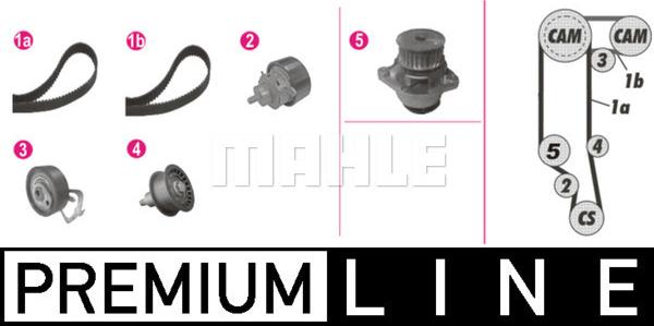 MAHLE CPK 121 000P - Водна помпа+ к-кт ангренажен ремък vvparts.bg