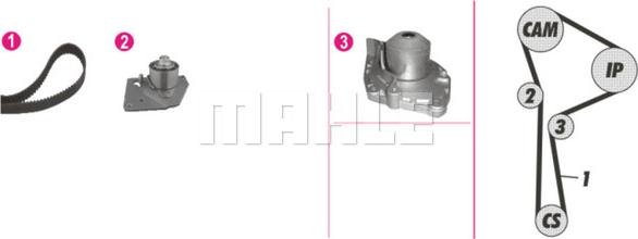 MAHLE CPK 24 000P - Водна помпа+ к-кт ангренажен ремък vvparts.bg