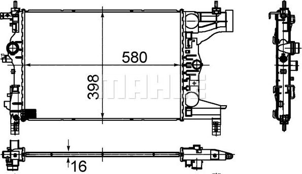 MAHLE CR 945 000S - Радиатор, охлаждане на двигателя vvparts.bg