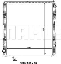 MAHLE CR 916 000P - Радиатор, охлаждане на двигателя vvparts.bg