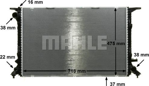 MAHLE CR 911 000P - Радиатор, охлаждане на двигателя vvparts.bg