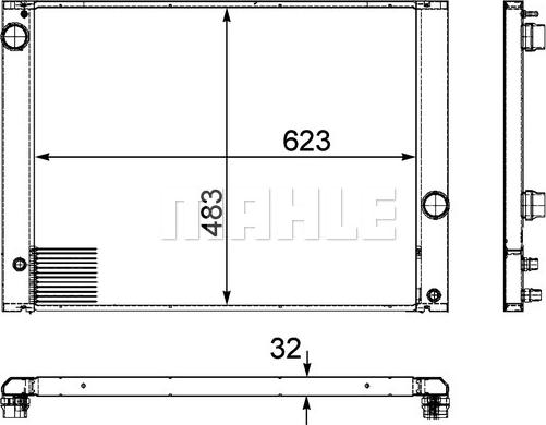 MAHLE CR 917 000P - Радиатор, охлаждане на двигателя vvparts.bg