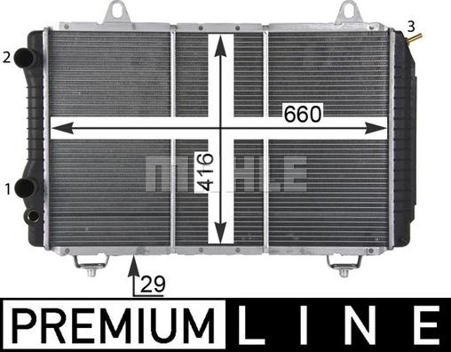 MAHLE CR 499 000P - Радиатор, охлаждане на двигателя vvparts.bg