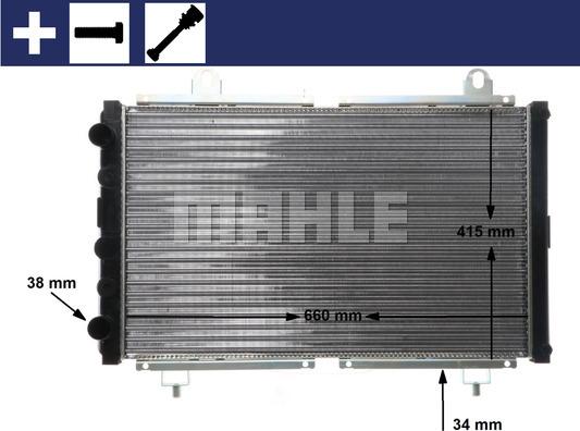 MAHLE CR 499 000S - Радиатор, охлаждане на двигателя vvparts.bg
