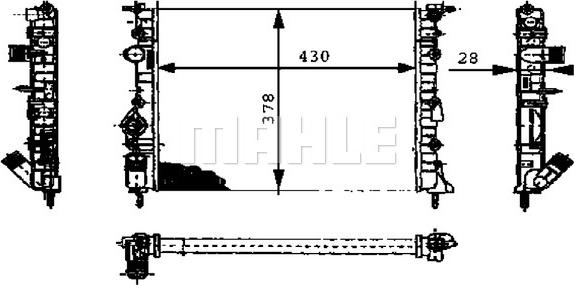 MAHLE CR 449 000P - Радиатор, охлаждане на двигателя vvparts.bg