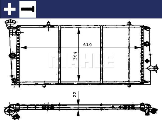 MAHLE CR 444 000S - Радиатор, охлаждане на двигателя vvparts.bg