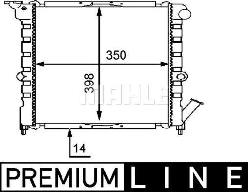 MAHLE CR 445 000P - Радиатор, охлаждане на двигателя vvparts.bg