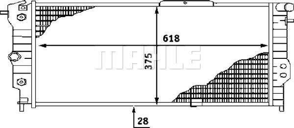 MAHLE CR 440 000S - Радиатор, охлаждане на двигателя vvparts.bg