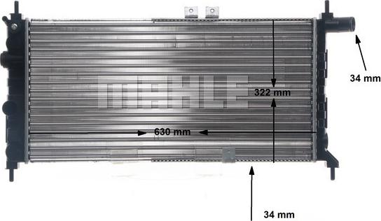 MAHLE CR 441 000S - Радиатор, охлаждане на двигателя vvparts.bg