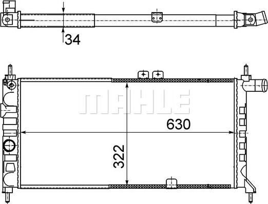 MAHLE CR 441 000S - Радиатор, охлаждане на двигателя vvparts.bg