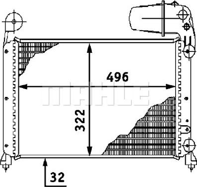 MAHLE CR 448 000S - Радиатор, охлаждане на двигателя vvparts.bg