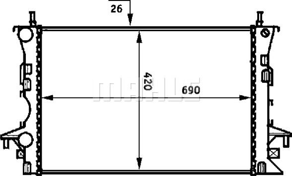 MAHLE CR 459 000S - Радиатор, охлаждане на двигателя vvparts.bg