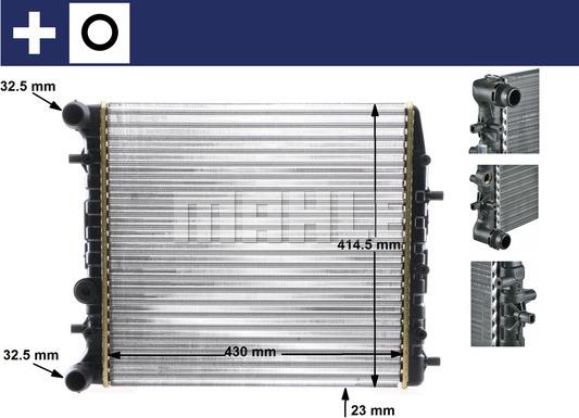 MAHLE CR 454 000S - Радиатор, охлаждане на двигателя vvparts.bg