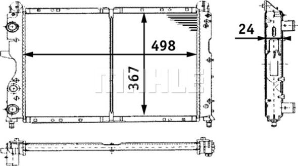 MAHLE CR 450 000S - Радиатор, охлаждане на двигателя vvparts.bg