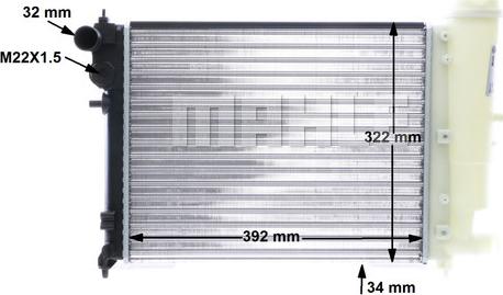 MAHLE CR 469 000S - Радиатор, охлаждане на двигателя vvparts.bg