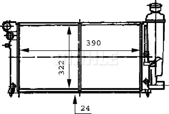 MAHLE CR 469 000S - Радиатор, охлаждане на двигателя vvparts.bg