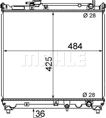 MAHLE CR 466 000S - Радиатор, охлаждане на двигателя vvparts.bg