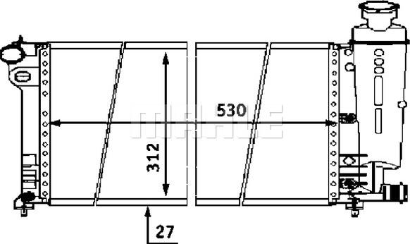 MAHLE CR 467 000S - Радиатор, охлаждане на двигателя vvparts.bg