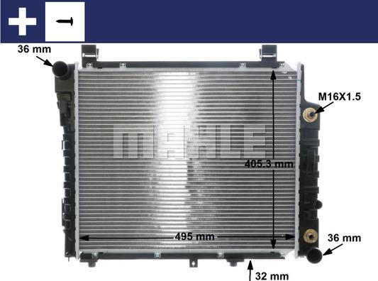 MAHLE CR 406 000S - Радиатор, охлаждане на двигателя vvparts.bg