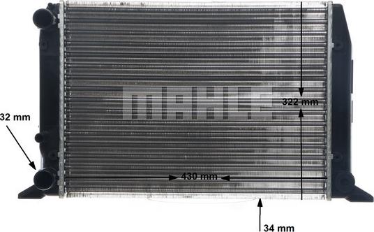 MAHLE CR 412 000S - Радиатор, охлаждане на двигателя vvparts.bg