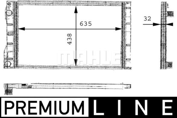 MAHLE CR 480 000P - Радиатор, охлаждане на двигателя vvparts.bg