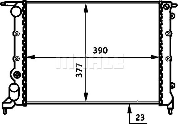 MAHLE CR 488 000S - Радиатор, охлаждане на двигателя vvparts.bg