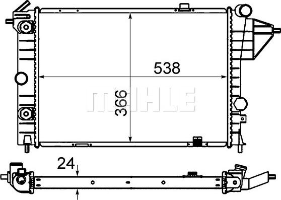 MAHLE CR 439 000S - Радиатор, охлаждане на двигателя vvparts.bg