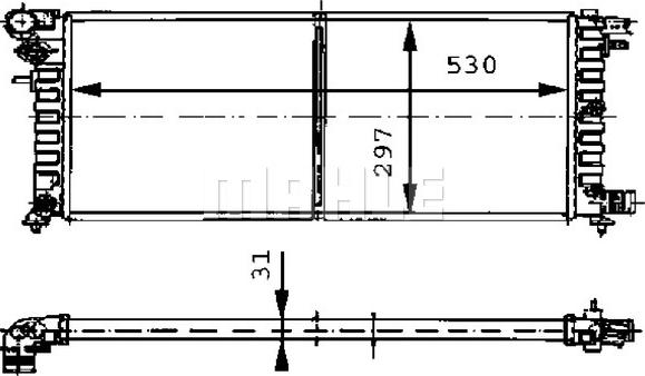 MAHLE CR 430 000S - Радиатор, охлаждане на двигателя vvparts.bg