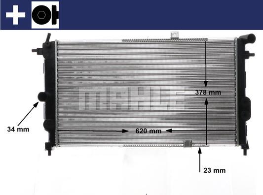 MAHLE CR 438 000S - Радиатор, охлаждане на двигателя vvparts.bg